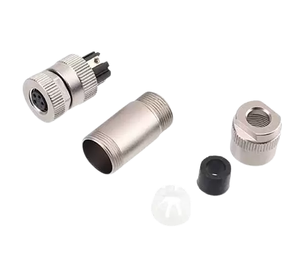 Enchufe ensamblado de metal hembra recto M8 (terminal de tornillo)