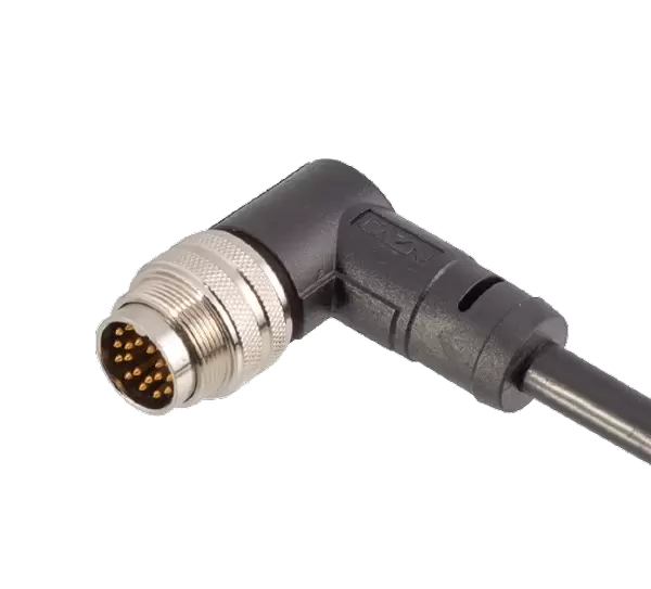 Enchufe sobremoldeado macho en ángulo M16