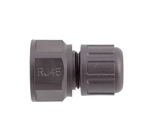 Enchufe de plástico macho recto RJ45 (roscado)