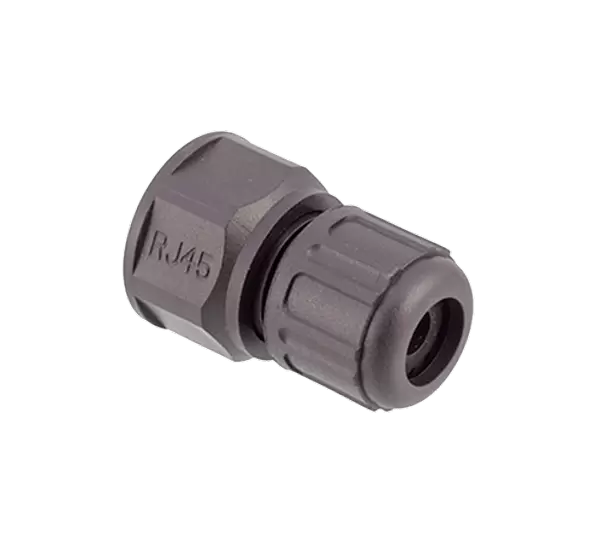 Enchufe de plástico macho recto RJ45 (roscado)