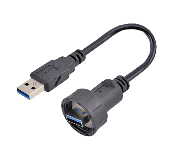 USB Macho a Macho Sobremoldeado con Cable (Roscado)