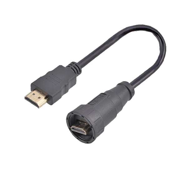 Conector de cable HDMI Str.Male a Str.Male (roscado)