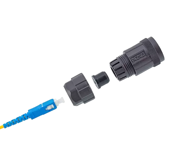 Enchufe de plástico monomodo FDDI (roscado)