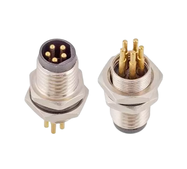 Zócalo de montaje frontal macho M8 (PCB, tornillo M8*0,5)